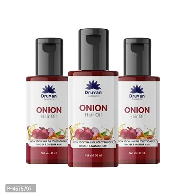 Onion Oil Hair Oil For Hair Stimulant, Mineral Oil, Silicones And Parabens - Pack Of 3 (50 ml)