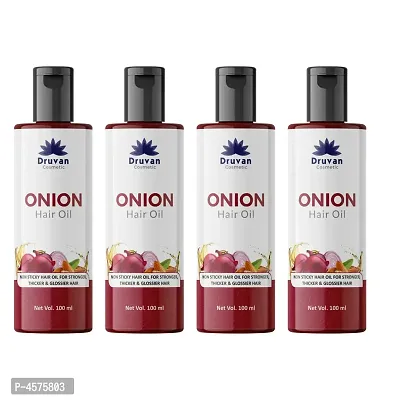 Onion Oil Hair Oil For Hair Stimulant, Mineral Oil, Silicones And Parabens - Pack Of 4 (100 ml)