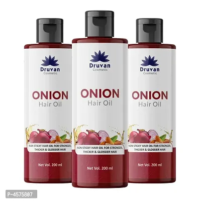 Onion Oil Hair Oil For Hair Stimulant, Mineral Oil, Silicones And Parabens - Pack Of 3 (200 ml)-thumb0