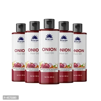 Onion Oil Hair Oil For Hair Stimulant, Mineral Oil, Silicones And Parabens - Pack Of 5 (200 ml)