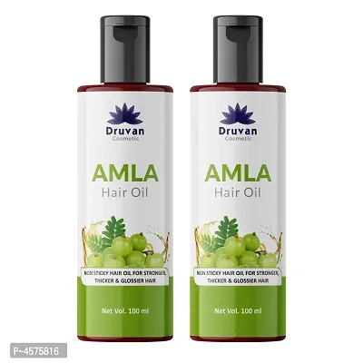 Amla Hair Oil For Perfect Shiny, Strong And Beautiful Hair- Pack Of 2 (100 ml)-thumb0