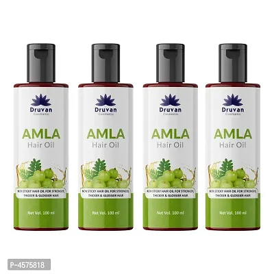 Amla Hair Oil For Perfect Shiny, Strong And Beautiful Hair - Pack Of 4 (100 ml)-thumb0