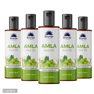 Amla Hair Oil For Perfect Shiny, Strong And Beautiful Hair - Pack Of 5 (100 ml)-thumb0