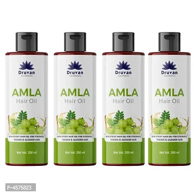 Amla Hair Oil For Perfect Shiny, Strong And Beautiful Hair - Pack Of 4 (200 ml)