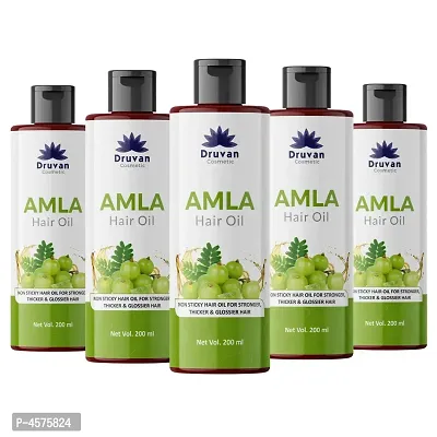 Amla Hair Oil For Perfect Shiny, Strong And Beautiful Hair- Pack Of 5 (200 ml)
