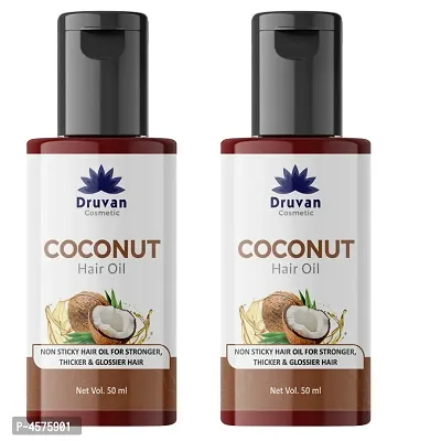 Coconut Oil Hair Oil For Hair Stimulant, Mineral Oil, Silicones & Parabens Free- Pack Of 2 (50 ml)-thumb0