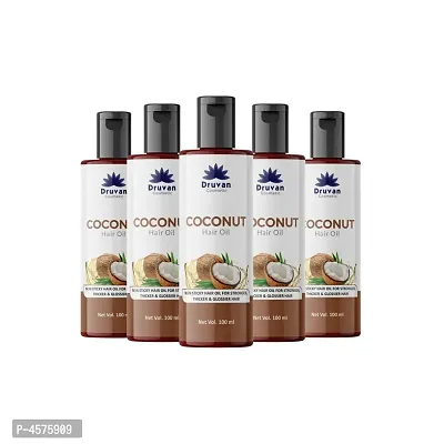 Coconut Oil Hair Oil For Hair Stimulant, Mineral Oil, Silicones And Parabens - Pack Of 5 (100 ml)