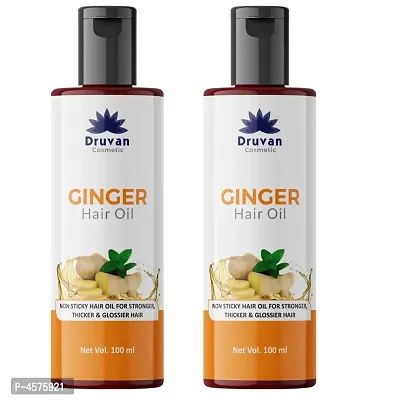 Cosmetic Ginger Hair Oil  For Hair Growth- Pack Of 2 (100 ml)-thumb0