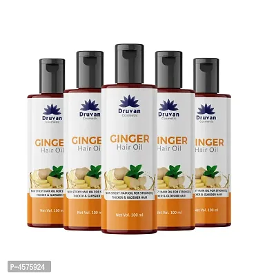 Cosmetic Ginger Hair Oil  For Hair Growth- Pack Of 5 (100 ml)-thumb0