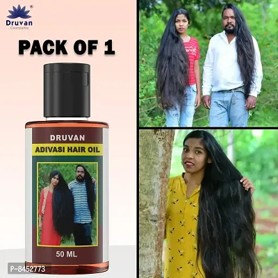 Druvan Adivasi Herbal Premium Quality Hair Oil For Hair Regrowth - Hair Fall Control Hair Oil 50 ml