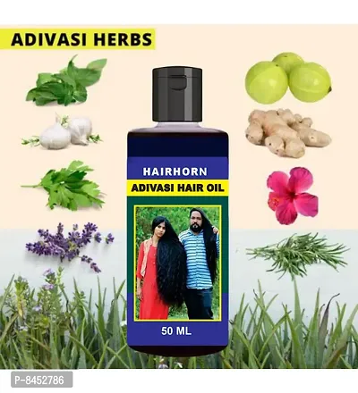 Hairhorn  Adivasi Best Regrowth Hair Oil 50 ml Hair Oil  , Pack Of 3-thumb0