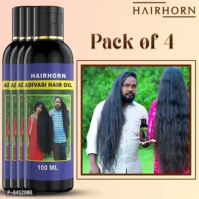 Hairhorn Adivasi Jadibuti Hair Oil 100 ml , Pack Of 4