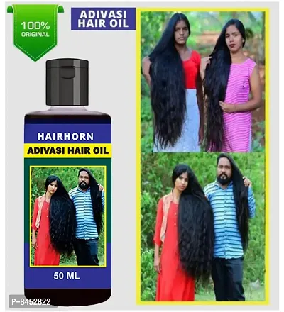 Hairhorn  Adivasi Herbal Hair Oil For Hair Regrowth And Hair Fall Control Natural Hair Oil Hair Oil- 50 ml, Pack Of 3