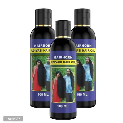 Hairhorn Adivasi Herbal Premium Hair Oil 100 ml , Pack Of 3