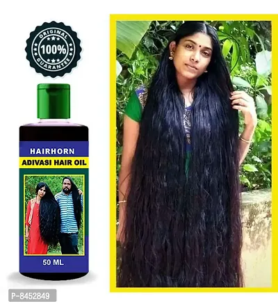 Hair Horn Adivasi  Premium Quality Hair Medicine Oil For Hair Regrowth - Hair Fall Control - 50 Ml Hair Oil