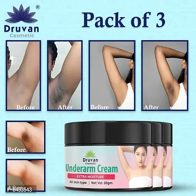 Druvan Cosmetic Advanced Underarm Whitening Cream - 50 Gm Pack Of 3-thumb0
