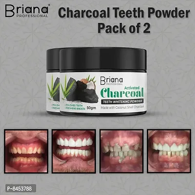 Whitening Charcoal Tooth Powder Toothpaste Teeth Whitening 50gm  pack of 2-thumb0