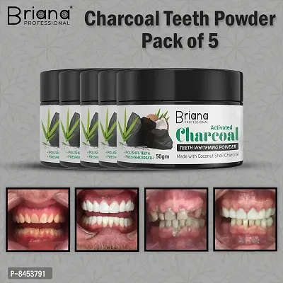 Whitening Charcoal Tooth Powder Toothpaste Teeth Whitening 50gm  pack of 5-thumb0