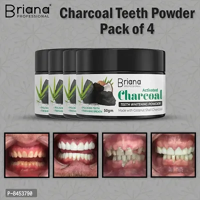 Whitening Charcoal Tooth Powder Toothpaste Teeth Whitening 50gm  pack of 4-thumb0