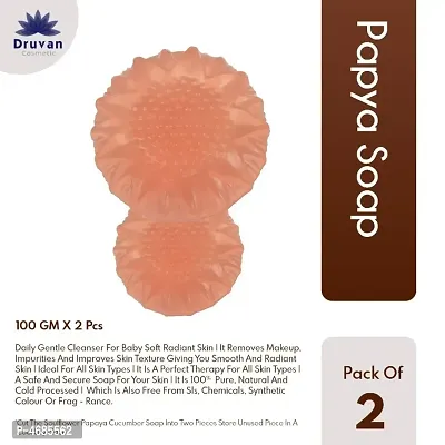 Druvan Papaya Soap Pack Of 2 Soap And Body Wash-thumb0