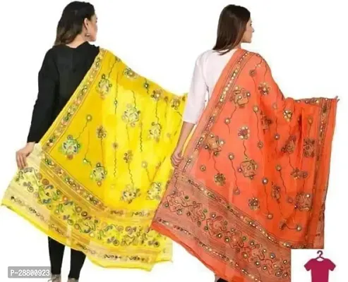 Stylish Multicoloured Cotton Printed Dupattas For Women Pack Of 2-thumb0