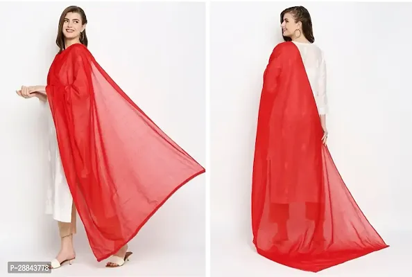 Stylish Red Cotton Dupattas For Women