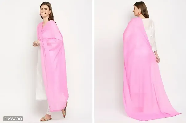 Stylish Pink Cotton Dupattas For Women-thumb0