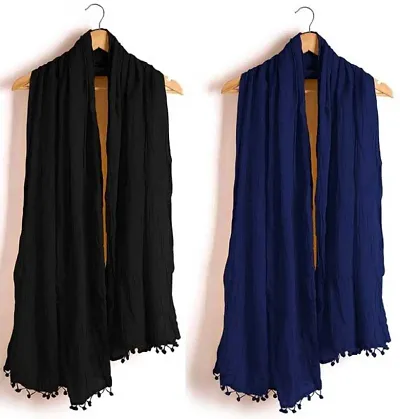 Solid Dupatta Pack Of 2