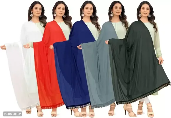 Classy Cotton Dupatta For Women( Pack Of 5)
