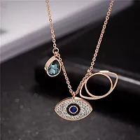 Charming Jewellery Rosegold Stainless Steel Latest Evil Eye Pendant Necklace-thumb4