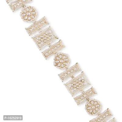 Charming Jewellery Pearl Pachi Kundan Bridal Marriage Haldi Celebrity Style Matha Patti Hair Accessories-thumb3