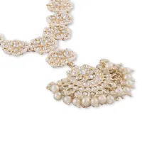 Charming Jewellery Pearl Pachi Kundan Bridal Marriage Haldi Matha Patti Hair Accessories-thumb1