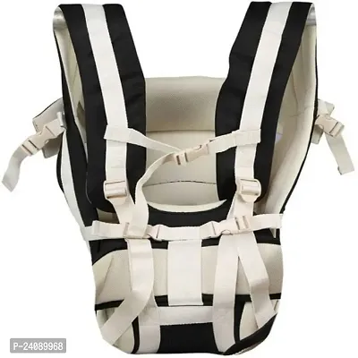 Stylish Black Adjustable Cotton Baby Carrier Bag-thumb0