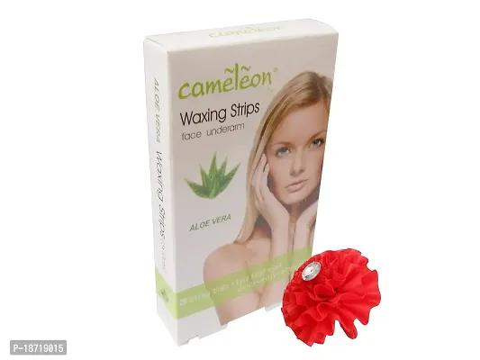 Cameleon Face and Underarm Waxing Strips, Aloe Vera