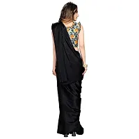 New Trendy Satin Solid Saree with Blouse piece-thumb1