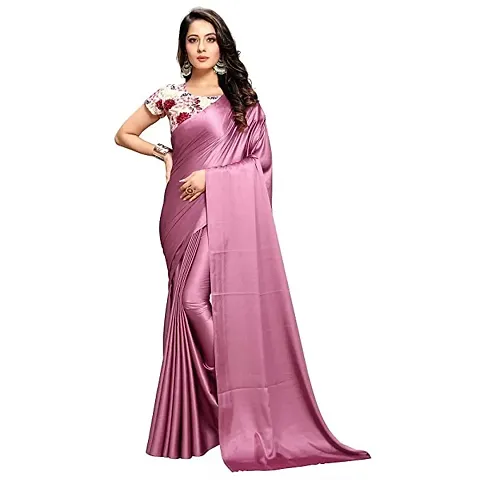 Hot Selling Satin Saree with Blouse piece 