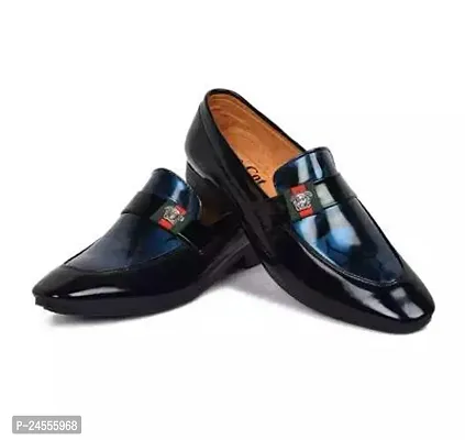 Stylish Black Rubber Formal Shoes For Men-thumb0