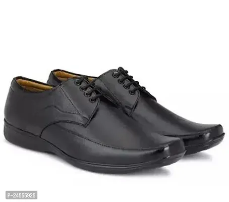 Stylish Black Rubber Formal Shoes For Men-thumb0