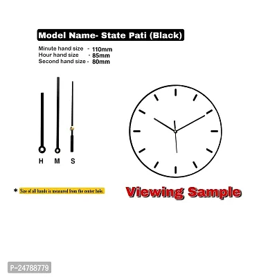 Epoxy Fusion Wall Clock Numbers and Hands, 12 Arabic Numbers with Needles, Numbers for DIY Clock Making, Needles Set for Wall Clock, Numbers Set for Clock Making (Set of 3) (Black State Pati)-thumb4