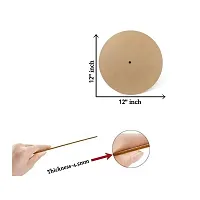 Epoxy Fusion DIY 12 inch Round Blank MDF(4.5mm) with Quartz Set for Resin Art Work, Wood Sheet Craft, Alcohol Ink Art, Fluid Art  Other Decoration. MDF Wall Clock DIY Set_151 (Gold Numbers)-thumb1