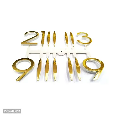 Epoxy Fusion 3D Glossy Numeric Letters for Clock Making, Big Plastic Number with Glossy Finish for Resin Clock, Numbers for Wall Clock, DIY Numbers for Wall Clock.(Set of 1) (Big Gold)-thumb3