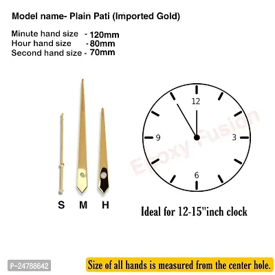 Epoxy Fusion Silent Clock Movement for Wall Clock (12mm) with Imported Needles, Wall Clock Machine, Machine for Wall Clock, Battery Operated Wall Clock Movement (Pack of 2) (Style 5)-thumb2