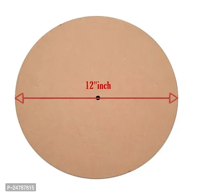 Epoxy Fusion DIY 12 inch Round MDF (3.5mm),Quartz Set for Resin Art Work Painting, Wood Sheet Craft, Alcohol Ink Art, Fluid Art  Other Decoration. MDF Wall Clock set for DIY (Gold) (Without Numbers)-thumb5