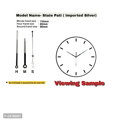 Epoxy Fusion Wall Clock Numbers and Hands, Arabic Numbers and Needles for Clock, 12 Numbers Set for Clock, Needles for Wall Clock, Numbers Sets for Clock Making (Set of 2) (Silver State Pati)-thumb5