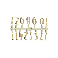 Epoxy Fusion Wall Clock Numbers and Hands, Numbers for DIY Clock Making, Numbers for Clock Resin Art, Needles Set for Wall Clock, Numbers Set for DIY Clock Making (Set of 3) (Gold State Pati)-thumb2