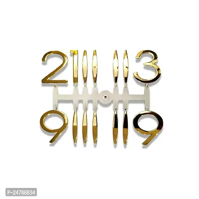 Epoxy Fusion 3D Glossy Numeric Letters for Clock Making, Big Plastic Number with Glossy Finish for Resin Clock, Numbers for Wall Clock, DIY Numbers for Wall Clock.(Set of 1) (Big Gold)