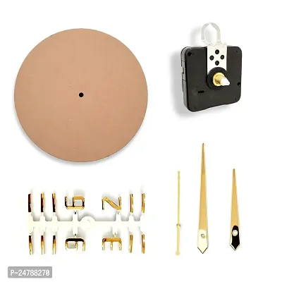 Epoxy Fusion DIY 12 inch (4.5mm) Resin Clock DIY kit, DIY Resin Clock kit, Resin Clock MDF kit, MDF kit for DIY Wall Clock. (Glossy Gold)