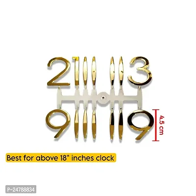 Epoxy Fusion 3D Glossy Numeric Letters for Clock Making, Big Plastic Number with Glossy Finish for Resin Clock, Numbers for Wall Clock, DIY Numbers for Wall Clock.(Set of 1) (Big Gold)-thumb4