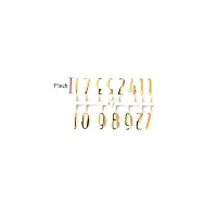 Epoxy Fusion Wall Clock Numbers and Hands, Numbers for DIY Clock Making, Numbers for Clock Resin Art, Needles Set for Wall Clock, Numbers Set for DIY Clock Making (Set of 3) (Gold State Pati)-thumb3