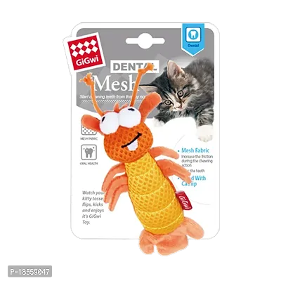 GiGwi Dental Mesh Shrimp Toy for Cats